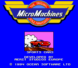 Micro Machines (Europe) Title Screen